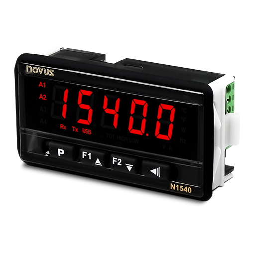 N1540 USB Universal Indicator, 2 relays + 4-20 mA, 96x48 mm.