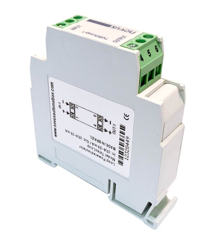 TxIsoLoop-1 Loop-powered DIN Rail Isolator, 4-20 mA in / 4-20 mA out (1-channel)
