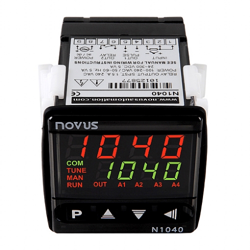 [8104211315] N1040-PRRR USB RS485 24V Temp. controller, 3 relays + pulse out, 48x48 mm
