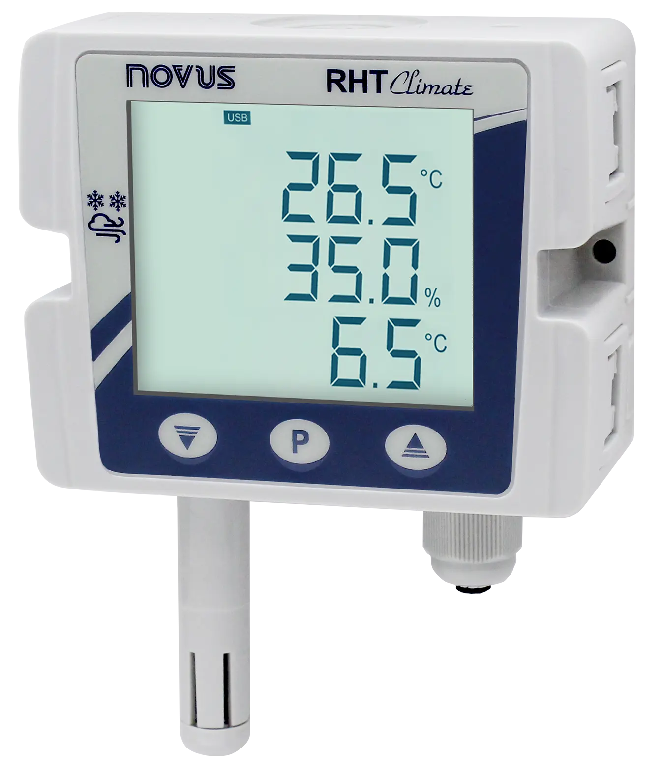 RHT Climate WM-485-LCD transmitter with USB, 2AO, 2DO, buzzer, LCD and RS485